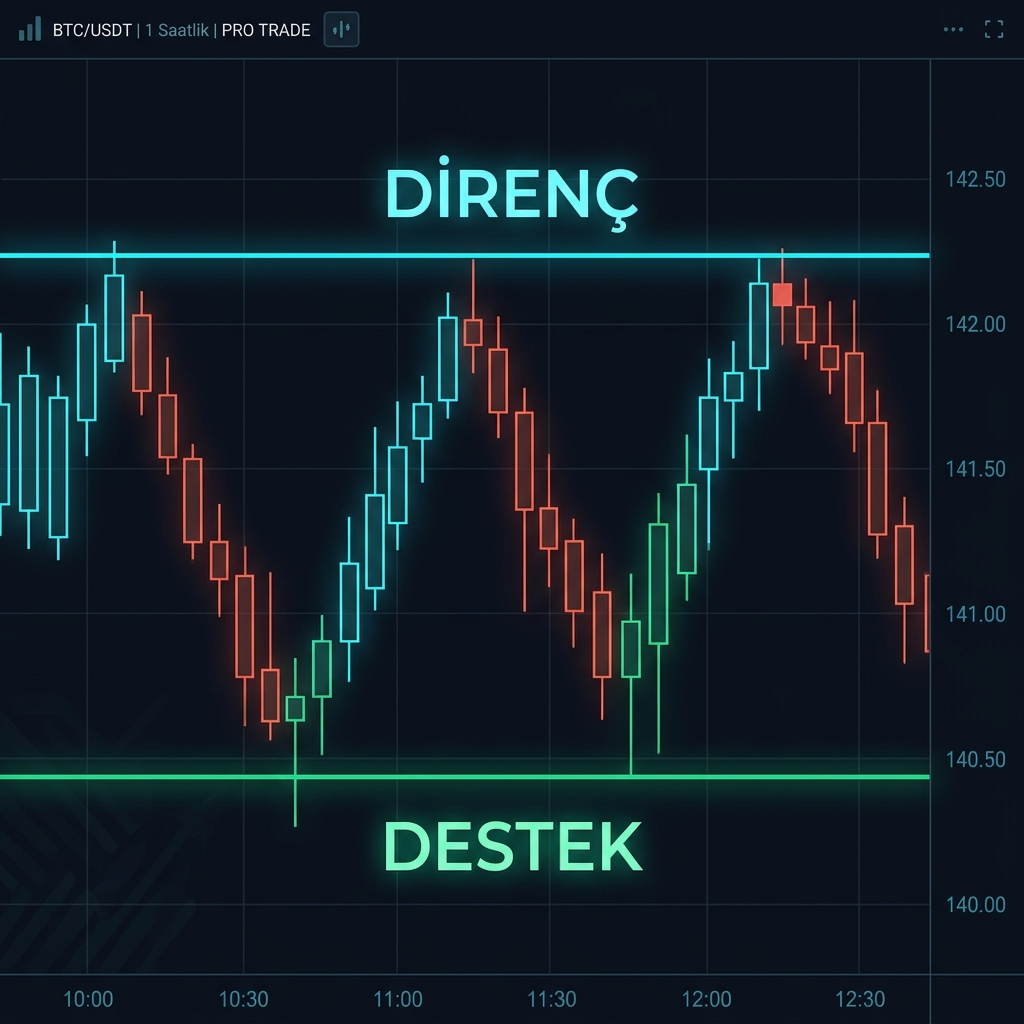 Destek (Support) ve Direnç (Resistance) - Örnek Grafik